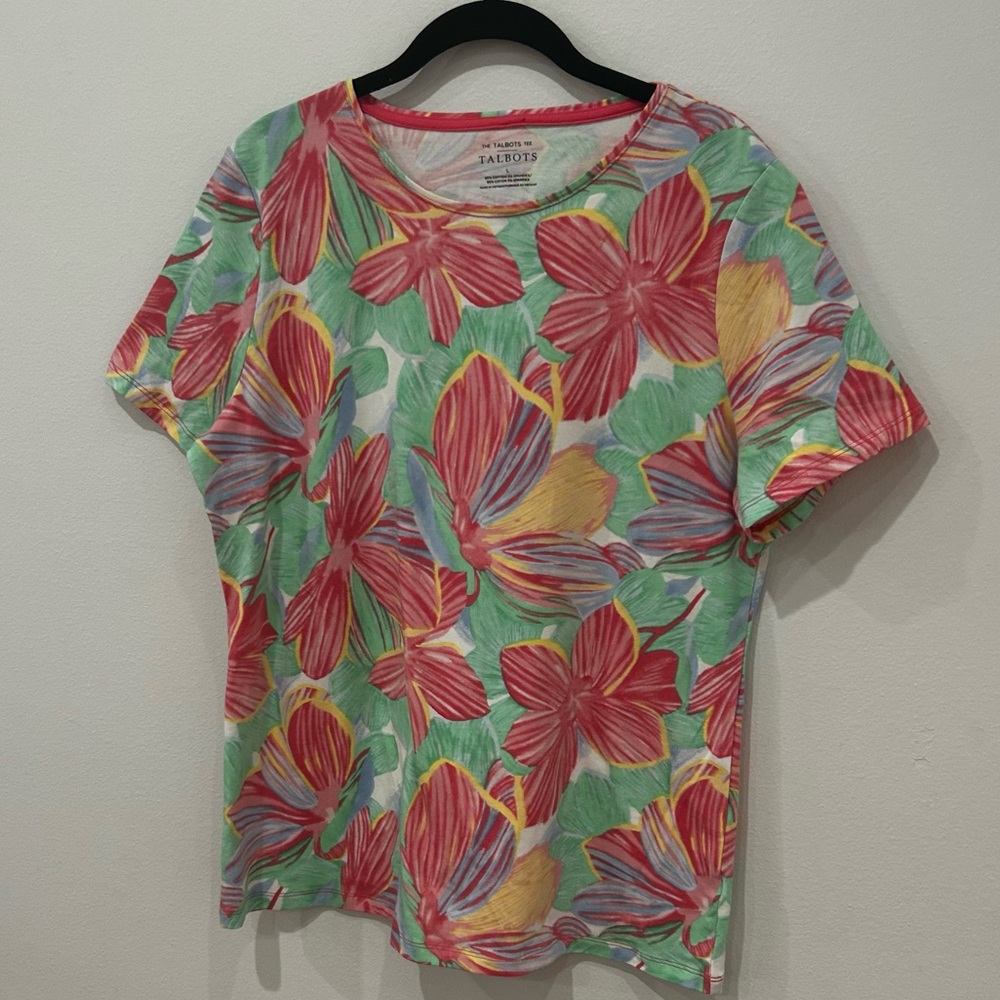 Talbots Tee Shirt Spring Florals